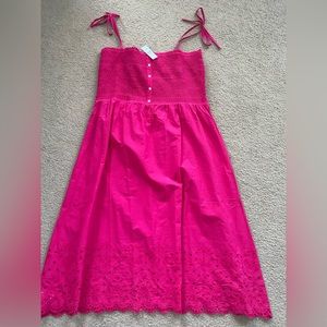 Brand new with tags -Loft magenta pink midi sundress -Size XL